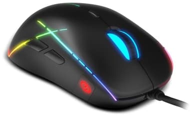 Ozone Gaming Ratón Neon X50 - Avanzado - Sensor Óptico Pixart PMW3327, ARGB, 6200 dpi, Botones Programables, Ambidiestro, Ergonómico, Negro