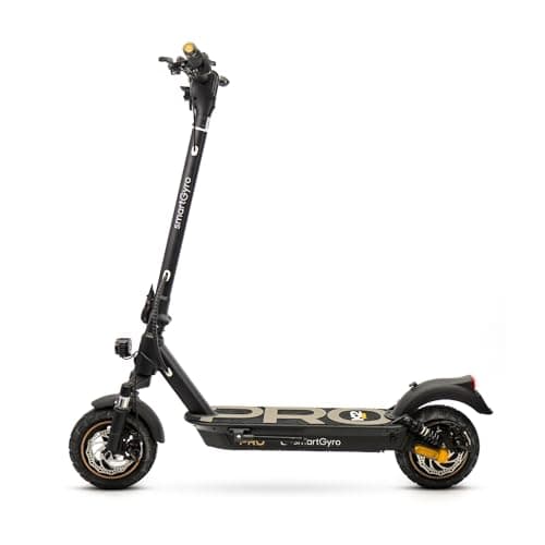 smartGyro K2 PRO Black - Patinete eléctrico de 48V 1000W, 15.000 mAh, Suspensiones Delanteras y Traseras, Display Multifunción, Ruedas de 10 Neumáticas (Black 1000w 15Ah)