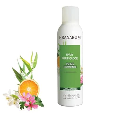 PRANAROM - Aromaforce - Spray Desinfectante con Aceites Esenciales Bio - Naranja Dulce y Ravintsara - Purifica y Desinfecta el Aire - 150 ml