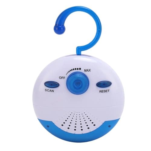 Radio de Ducha Impermeable, Mini Radio de Ducha FM Portátil con Altavoz y Antena Integrados, Radio de Ducha Colgante con Pilas para el Hogar, Playa, Jacuzzi, Baño, Al Aire Libre