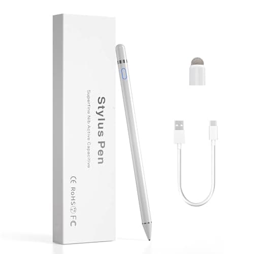 Rpanle Lápiz para Pantalla Táctil, Punta Ultrafina de 1,5 mm y Puerto de Carga magnética, Compatible con Mayoría Las Tabletas con Pantalla Táctil y Teléfonos Móviles, para Pintar Digital
