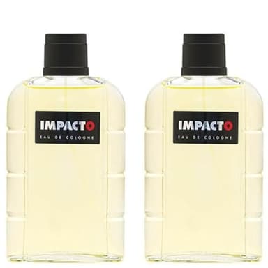 IMPACTO - Classic, Agua de Colonia Hombre, Pack de 2 x 200 ml, Perfume Formato Spray, Eau de Toilette Natural y Masculina, Aroma Cítrico, Fragancia Fresca, Elegante y de Larga Duración