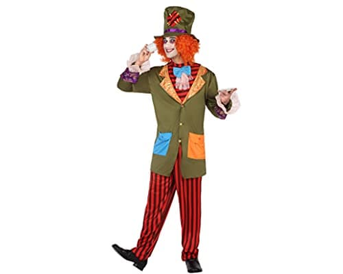 Atosa | Disfraz Sombrerero Loco Hombre Adulto | Incluye Sombrero, Cuello de Camisa con Pajarita, Chaleco y Pantalón | Alicia en el País de las Maravillas | Divertido y Original | Carnaval | XL