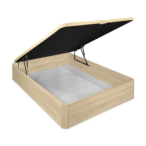Mattfy Canapé Abatible Extra Reforzado Gran Capacidad con Tapa Transpirable, Esquinas Redondeadas, Madera, Cambria, 150 x 190