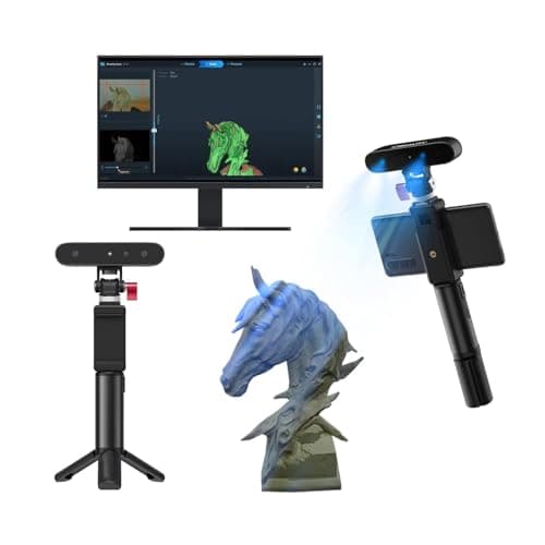 Creality CR Scan Ferret Escáner 3D Para Impresora 3D, Escáner Portátil Cr-Scan Ferret, Velocidad de Escaneo de 30 FPS, Precisión 0.1mm Todo Color