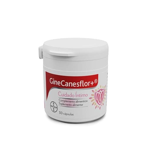 GineCanesflor+ con Probióticos y Vitamina B2 (Riboflavina) para la Salud de la Flora Íntima Vaginal de la Mujer - 30 Cápsulas