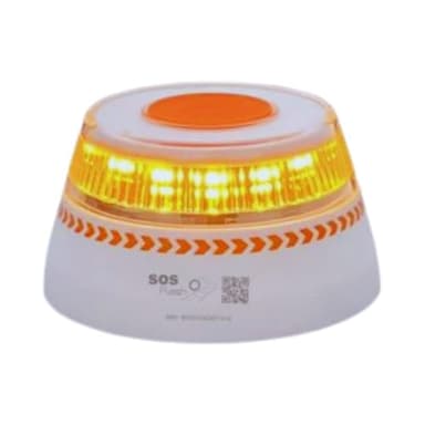 Luz Emergencia Coche Homologado DGT Geolocalización - V16 homologada dgt Exigible a Partir de 2026 - Baliza Conectada con DGT 3.0 - Imán Resistente - Plan de Datos Incluido