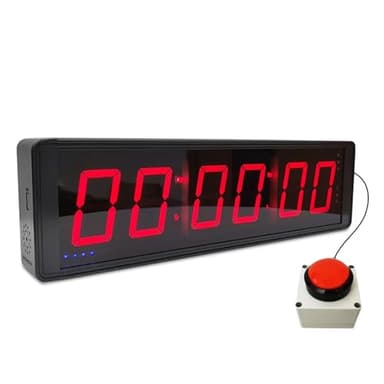 Temporizador de competición de 6 dígitos con botón de cronómetro, Temporizador de intervalos de Entrenamiento físico, Reloj de Pared Digital LED, Ideal for Gimnasio, Carreras de Velocidad (Size : 1.5