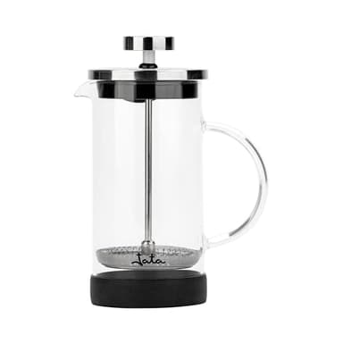 Jata HOGAR HCAF1135 - Cafetera Francesa. Prensa Francesa. Cafetera émbolo. Tetera y Espumadora. 350 ml. Vidrio Borosilicato. Resistente al calor. Filtro acero inoxidable. Cafés, infusiones, espumas