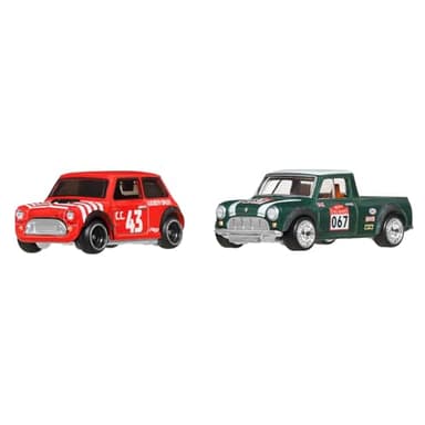 Hot Wheels Premium Car Culture Pack con dos vehículos a escala 1:64, parejas únicas, neumáticos Real Riders, chasis Metal/Metal, juguete para coleccionistas, JBK97