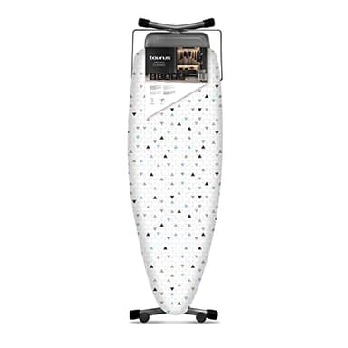 Taurus - Tabla de Planchar | Plegable | Fácil almacenaje | Apta para centros de Planchado | Altura Regulable 98 cm | Apta para Planchar Sentado | 100% algodón | 130x48cm