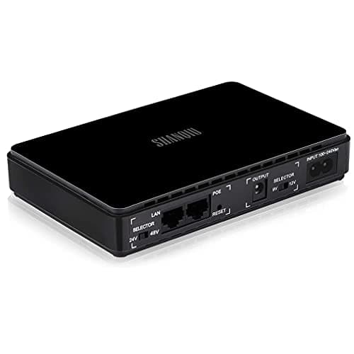 Mini UPS Inversor de alimentación ininterrumpida para WiFi, Router, módem, cámara con batería incorporada 10000mAH Entrada 100~240 V CA Salida 5 V USB 9 V/12 V DC 24 V/48 V Gigabit PoE (1000 mbps)