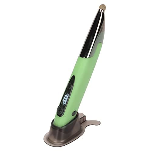 ASHATA Ratón de Lápiz Inalámbrico, Ratón de Lápiz Recargable de Bolsillo óptico Inalámbrico, Recargable, Luminoso, Silencioso, Pequeño, Portátil, Bluetooth, 2,4 G, Modo Dual, Ratón de Lápiz(Verde)