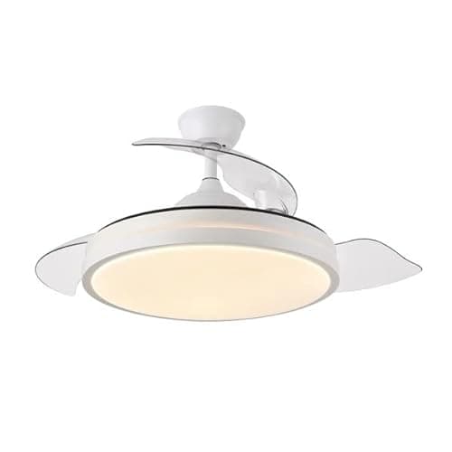 ABRILA TODOLAMPARA Ventilador de techo con luz LED motor DC ESCORPION Blanco Aspas Retráctiles 107D