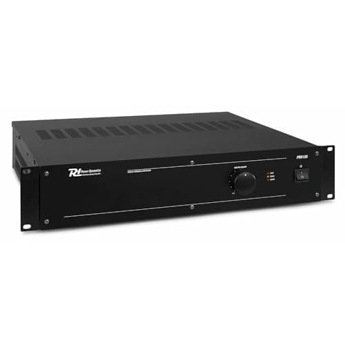 Power Dynamics PRS120 Amplificador de Apoyo para Ampliar Potencia en instalaciones, 120W de Potencia de Salida, 8 ohmios o 100v, un Entrada de señal, Apto para Mueble Rack de 19"