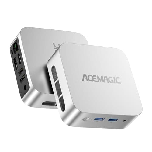 ACEMAGICIAN V1 Mini PC, Ιntel Alder Lake-N97(hasta 3,6 GHz), 16GB DDR4 256GB M.2 2280 SSD, Mini Ordenador De Sobremesa Doble Ethernet,4K UHD,para Negocios Oficina en Casa