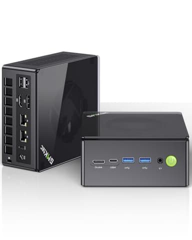 GMKtec Gaming Mini PC K8 Plus AMD Ryzen 7 8845HS (8K/16T, hasta 5,1 GHz) 32 GB RAM DDR5 1 TB SSD, Ordenador de sobremesa Oculink/Dual Nic 2.5G/WiFi 6E/BT5.2/HDMI 2.1/USB4/USB3.22 + USB2.02.