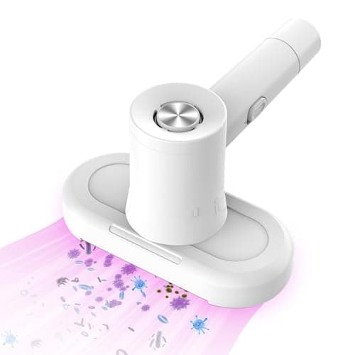 Aspirador de Ácaros, Mini Aspirador Antiácaros para Colchones con Luz UV, Aspiradora de Mano con Filtro HEPA para Colchones, Camas, Sofás de Tela, Almohadas, Alfombras