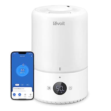 LEVOIT 3L Top-Fill Humidificador a Bebés para Aliviar Mocos con 25H, Ultrasónico de Vapor Frío y Difusor Compatible con Alexa y APP, <28dB Silencioso AUTO Modo, Temporizador a Cuarto, Dual 200S,Blanco