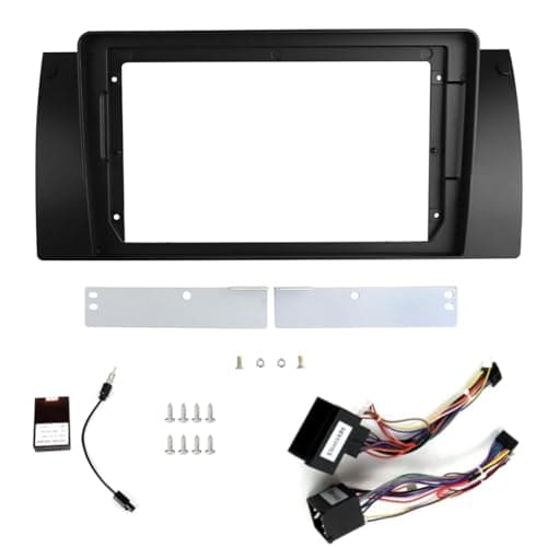 Kit Montaje Autoradio, Marco 9 pulgadas Radio para Coche, Adaptador compatible con BMW serie 5 E39 e X5 E53