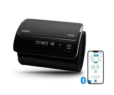 OMRON EVOLV Tensiómetro inalámbrico para la parte superior del brazo con Bluetooth, validado clínicamente incluso durante el embarazo. AHORA con 6 meses GRATIS de suscripción OMRON connect Premium