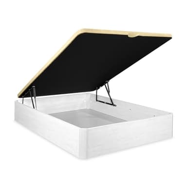 Somnia Descanso - Canapé Abatible súper Reforzado Gran Capacidad con Tapa Transpirable, Esquinas Redondeadas, 150 x 190, Polar