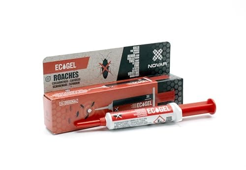 NOVAR ECOGEL Jeringuilla contra cucarachas | Eficacia Profesional| Elimina 50 cucarachas con una Sola Gota, insectos | 10 gr Ecopack (ECOGEL)