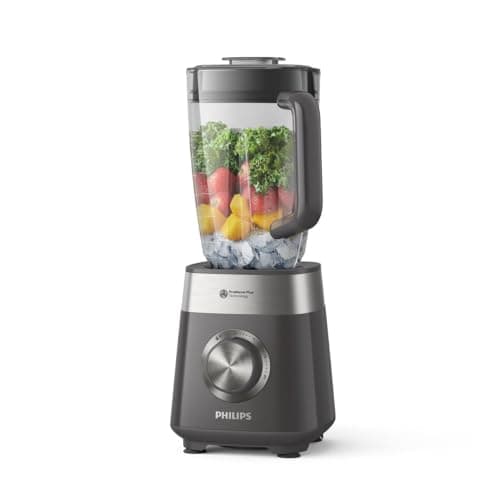 Philips Serie 5000 Batidora, Motor de 1000 W, tecnología ProBlend Plus., piezas aptas para lavavajillas, capacidad de 2 L, negro (HR3020/20)