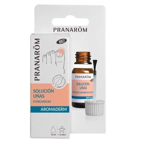 PRANAROM - Aromaderm - Solución Uñas - Trata Localmente la Uña - con Aceites Esenciales Puros y Naturales - la Uña se Regenera de Forma Natural y Recupera un Aspecto Sano - 10ml