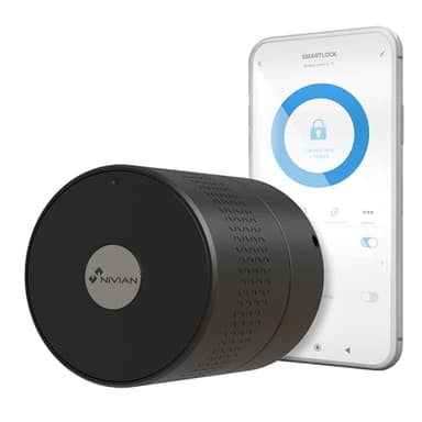 Nivian Cerradura Inteligente Bluetooth, Apertura Remota sin Llave, Creación de Llaves Virtuales Temporales, Función Autocierre, Instalación Fácil (NV-SMARTLOCK)