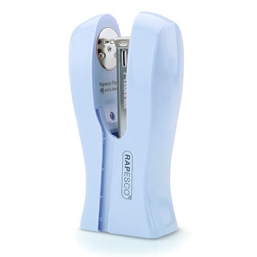 Rapesco 1379 Grapadora Ahorra Espacio, Capacidad para 20 Hojas, Celeste