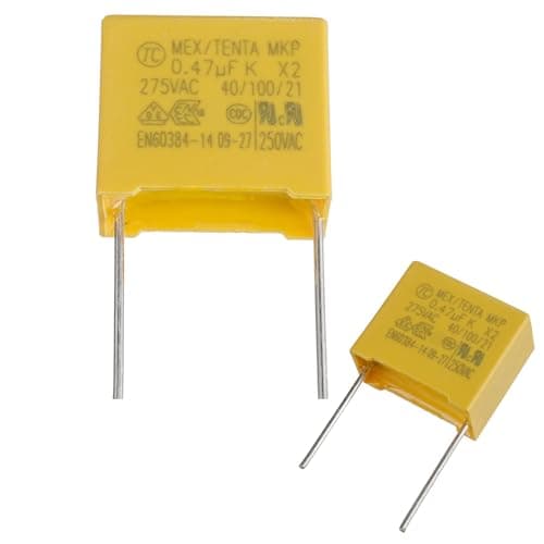 BOJACK 470 nF 0.47uF 470J 275 V Condensadores de seguridad MEX -X2 MKP Supresión de condensadores de interferencia de modo diferencial (paquete de 20 piezas)