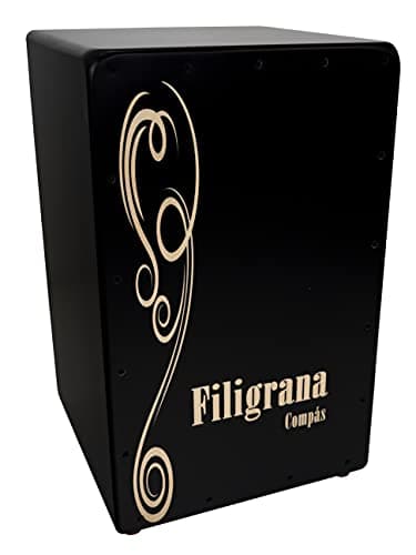 Cajon Flamenco Filigrana Compás Tapa Negra.