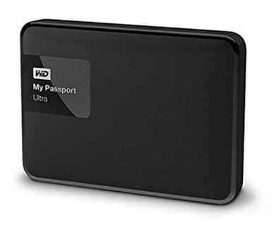 WD My Passport Ultra - Disco Duro Externo portátil de 2 TB (2.5", USB 3.0), Color Negro