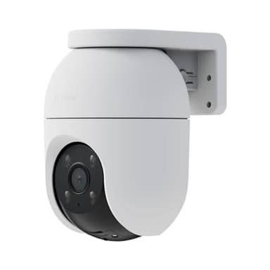 EZVIZ Cámara Vigilancia WiFi Exterior 360°,2K+ Cámara IP de Seguridad,Visión Nocturna a Color,Detección IA de Personas/Vehículos,Seguimiento Zoom Auto,Audio Bidireccional,Sirena, Alexa/Google,C8c 4MP