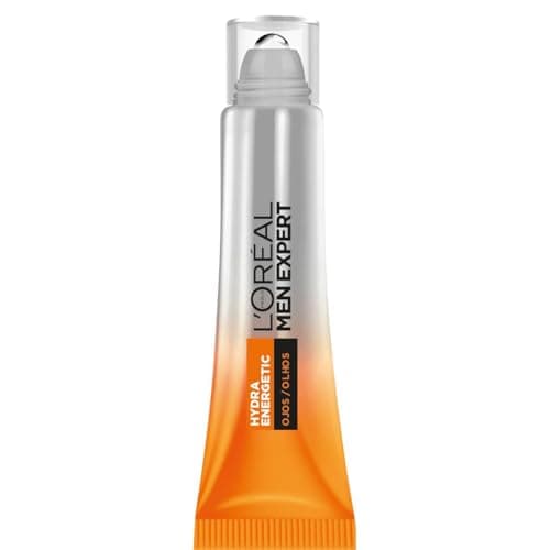 L'Oréal Men Expert Hydra Energetic Roll-On para ojos, con vitamina C*, Fórmula antifatiga que reduce la apariencia de bolsas y ojeras, [10ml]