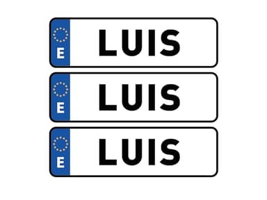 Oedim Pack de 3 Matriculas Coche Decorativas Personalizadas, 39,6x11,6cm, Divertida y Original, Fabricada en PVC