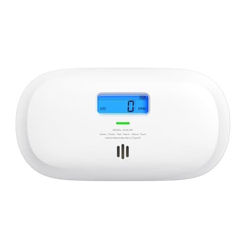 X-Sense Detector de Monóxido de Carbono, Alarma de CO con Batería Reemplazable y Pantalla Digital, Alarma de Monóxido de Carbono Portátil para el Hogar con Memoria de Valor Máximo de CO, XC0C-SR