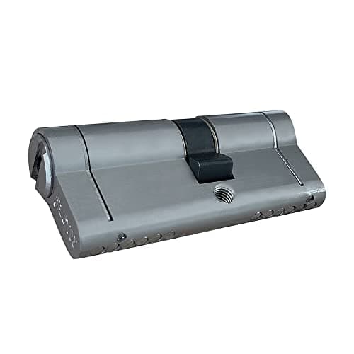 MICEL - 13187 - Cilindro de Alta Seguridad, Perfil Europeo, Leva Larga, descentrado 30 x 60, 5 llaves, Sistema Anti-bumping, Anti-taladro, Anti-snap y Anti-ganzúa, 6 pines, 90 x 17 x 33 mm