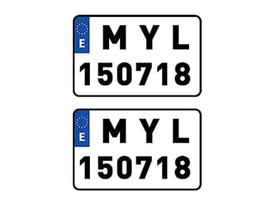 Oedim Pack de 2 Matriculas Coche Decorativas Personalizadas, 33,2x21,2cm, Divertida y Original, Fabricada en PVC