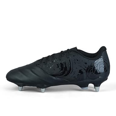 Canterbury Phoenix Genesis Team, Botas Unisex Adulto, Negro/Metálico Plateado, 38 EU
