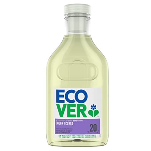 Ecover Detergente líquido para lavadora ecológico - Detergente para ropa de color, Fragancia Honeysucke - Jazmin, Formato, 20 lavados, Multicolor, 1 L (Paquete de 1)