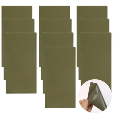 Mirrwin Parche de Reparación para Carpa Toldo de Lona Autoadhesivo Parches para Reparar Toldos para Carpas de Lona Mochilas Chaquetas de Lluvia Chaquetas de Plumas Paraguas 10Pcs (Verde)