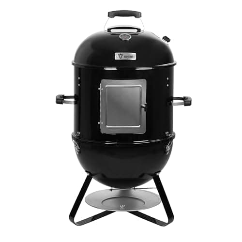 BBQ-Toro Barril Ahumador 3 en 1 | Ø 47 cm | Barril de Ahumado, Fumador | Parrilla de Ahumado, Parrilla de Carbón con Tapa | Horno para Leña | Barbacoa, Smoker, Barril Ahumador con Termómetro