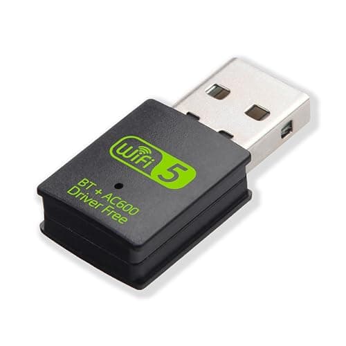 WiFi USB para Pc - Adaptador WiFi USB para Pc Antena WiFi USB 5/2.4 GHz Receptor WiFi USB para Pc Plug Play Compatible Windows/Macos