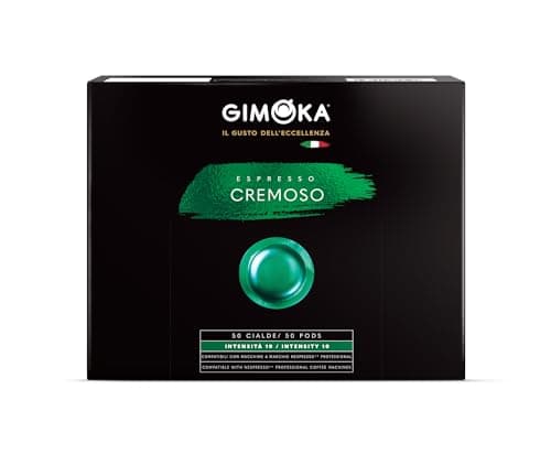 Gimoka Mezcla de Café Espresso Cremoso, intensidad 10/11-50 Cápsulas - Compatibles con Máquinas de Café Nespresso* Professional Business Zenius y Gemini - Producido en Italia