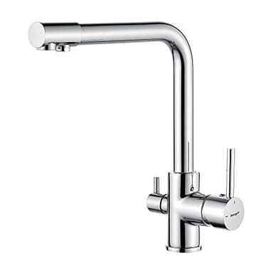 Bergrif Grifo de Cocina 3 Vías Ósmosis, Grifo Monomando con Cold Start, Ahorro Energético del 10%, Acabado Cromado, Resistente a la Corrosión, M22109