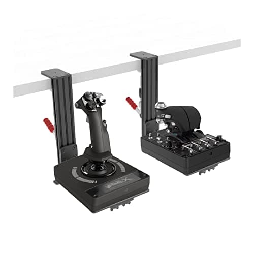 Hikig 2 unidades de soporte de escritorio para controlador de vuelo SIM compatible con Thrustmaster Hotas Warthog, T16000M, Logitech X52, X52 Pro, X56 y casi todos los demás controladores de vuelo