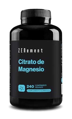 Citrato de Magnesio Premium - 1200mg, de los cuales 360mg son de magnesio elemental por comprimido - 240 Comprimidos Veganos - Reduce Cansancio y Fatiga, Suplemento Deportivo, Electrolitos