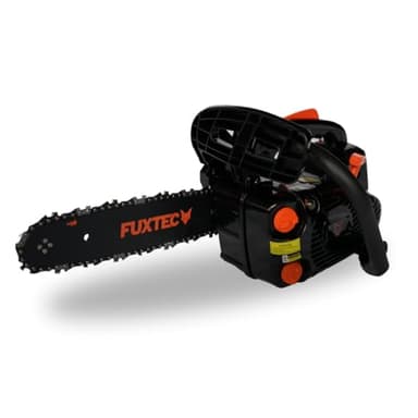 FUXTEC Motosierra Gasolina FX-KS226 - con espada de 10'', longitud de corte 20cm - 25,4cc, 0,95cv - Easy-Start - Editión negra -